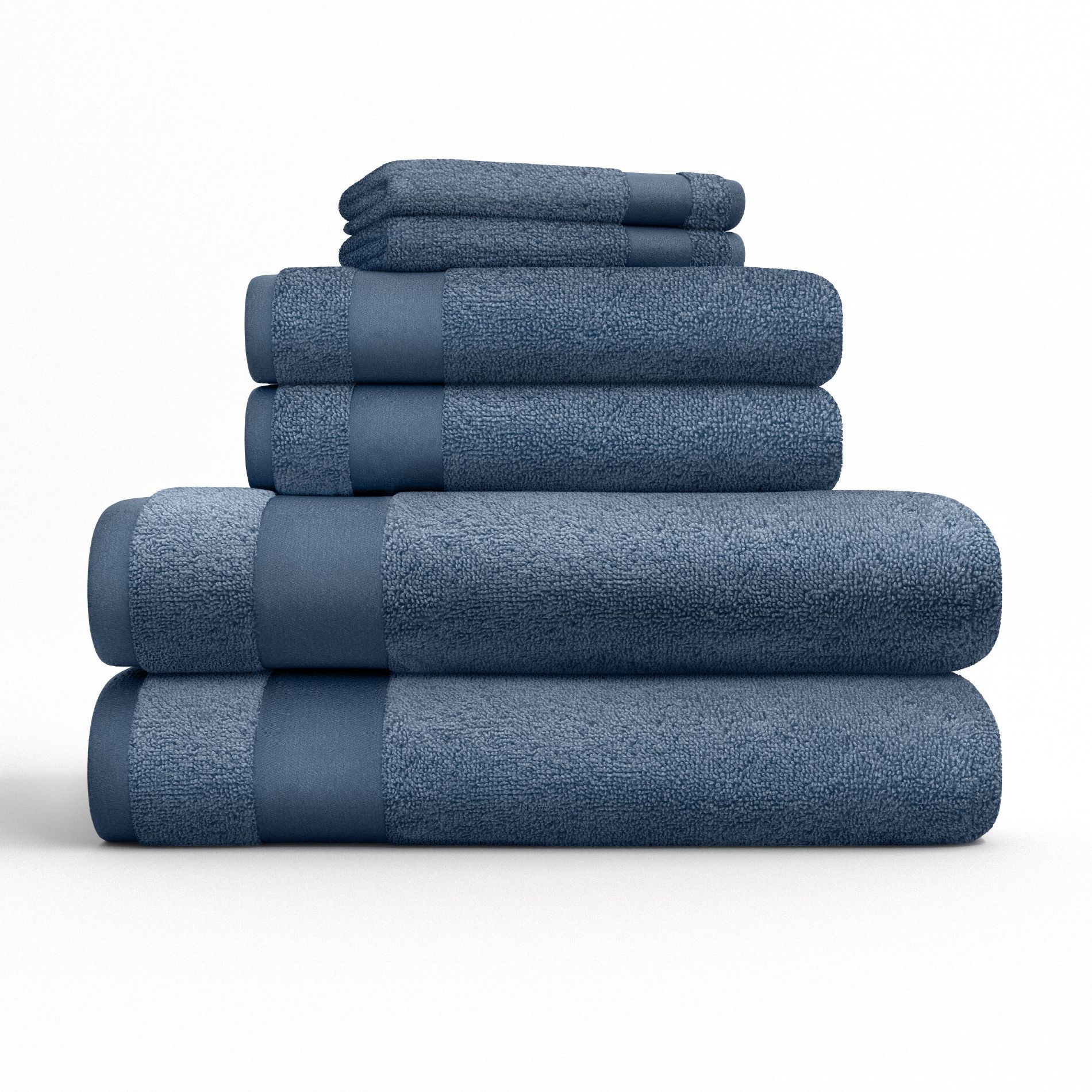 6 Piece Bath Towels Set, 100% Super Plush Premium Cotton - Becky Cameron