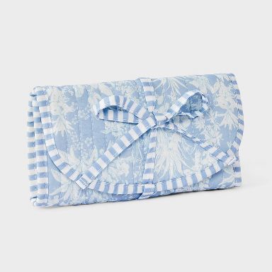 Quilted Print Jewelry Roll - A New Day™ Blue