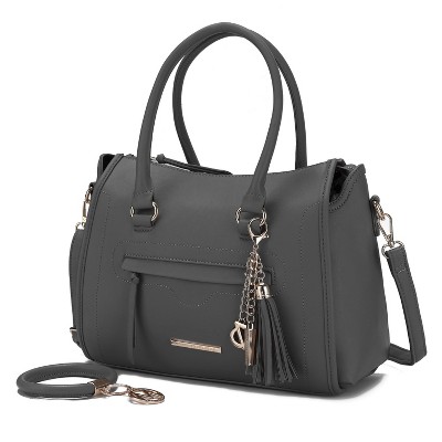 MKF Collection Valeria Vegan Leather Women's Satchel Bag with Keyring by Mia K