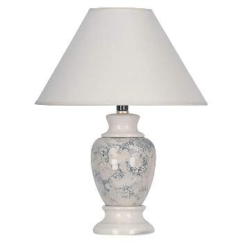 13" Traditional Ceramic Table Lamp Ivory - Ore International