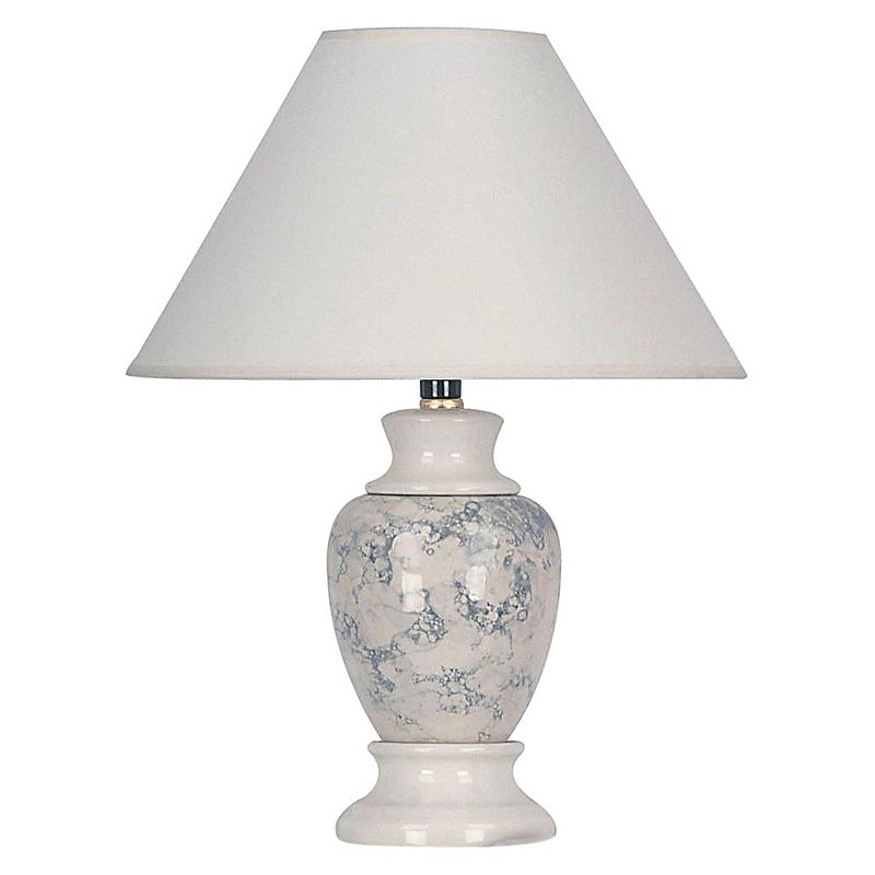 13&#34; Traditional Ceramic Table Lamp Ivory - Ore International, 1 of 5
