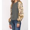Women's Contrast Printed Puff Sleeve Sweater - Fate by LFD - 2 of 4