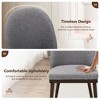 Set of 2 Large Upholstered Dining Chairs with High Back and Wood Legs, Deep Seat Fabric Kitchen Side Chairs for Dining Room - 4 of 4