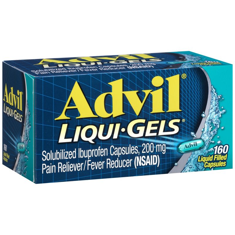 Advil Liqui-Gels Pain Reliever/Fever Reducer Liquid Filled Capsules - Ibuprofen (NSAID), 1 of 14