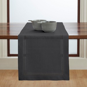 Solino Home Linen Double Hemstitch Table Runner - 1 of 4