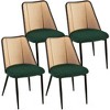 NicBex Dining Chair Set of 4 Modern Rattan Backrest Side Chair with Cushion Seats for Kitchen,Dining Room - 4 of 4