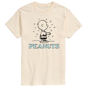 Men's - Peanuts - Charlie Snow Short Sleeve Graphic T-Shirt - 1 of 4