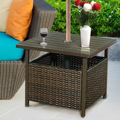 Outdoor wicker best sale nesting tables