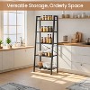 Ladder Shelf, 5-Tier Bookshelf, Storage Rack, Bookcase with Steel Frame, for Living Room, Home Office, Kitchen, Bedroom, Industrial Style - 3 of 4