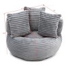 Lazy Bean Bag Sofa with 3 Pillows, Oversized High Back Lounge Chair for Adults & Kids, Corduroy Floor Couch for Gaming, Reading & Bedroom - 2 of 4