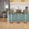 VECELO Bar Stools Set of 2/4, Modern PU Leather Bar Stools with Back Adjustable & Swivel for Kitchen Counter Island - 4 of 4