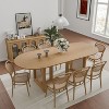 67 inch Vine Woven Oval Black Dining Table for 6 People Suitable for Dining Room and Living Room - 2 of 4