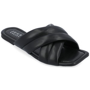 Journee Collection Womens Divyah Puff Strap Slide Sandals - 1 of 4