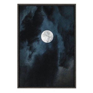 Kate & Laurel All Things Decor 23"x33" Sylvie Driftless Moon Art by Pete Olsen: Serene Home Decor - 1 of 4