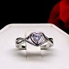Christine Engagement Ring for Women Promise Heart Birthstone Cz Sterling Silver by Ginger Lyne - 4 of 4