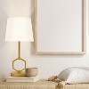 Set of 2 17.75" Ichabod Twin Table Lamps - River of Goods: Gold-Tone Metal, White Linen Shades, UL Listed - 3 of 4