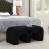 Syemin Ottomans and Benches Set of 3 U-Shaped Bench Ottoman Bench for Entryway, Bedroom End of Bed, Small Sofa Footrest Bench, Black, 43.5"*16.5"*19" - 4 of 4