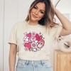 Simply Sage Market Women's Pink Flower Hearts Short Sleeve Graphic Tee - 2 of 3