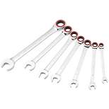 Powerbuilt 7 Piece Metric 100 Tooth Ratcheting Wrench Set