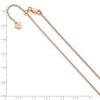 Black Bow Jewelry 1.25mm Rose Gold Tone Plated Silver Adj. Hollow Round Box Chain 22 In - 2 of 4