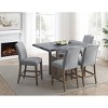 5pc Grayson Marble Counter Dining Set Gray/Driftwood - Steve Silver Co. - 2 of 4