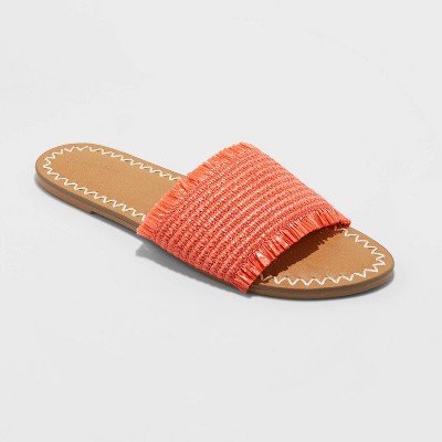 woven slide sandals
