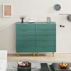Fluted Dresser for Bedroom with Drawers, Wooden Chest of Drawers with Metal Handle & Feet, Natural Dresser for Living Room, Hallway, Bedroom - 3 of 4