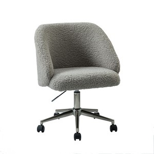 Joah Mid Century Modern Boucle Ergonomic Swivel and Height-adjustable Task Office Chair | ARTFUL LIVING DESIGN - 1 of 4