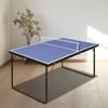 KTMBDW Mid-Size Table Tennis Game Set - Indoor/Outdoor Portable Table Tennis Game with Net, 2 Table Tennis Paddles and 3 Balls, Blue - 3 of 4