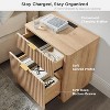 SinCiDo Modern 23" Fluted Nightstands Set of 2 with Charging Station, 2 Storage Drawers Bedside Tables for Bedroom, Living Room - 4 of 4