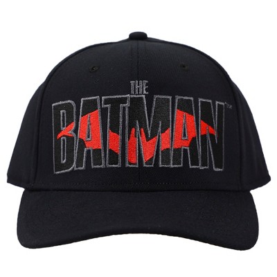 DC Comic Book Batman Embroidered Text & Logo Black Unisex Snapback Hat