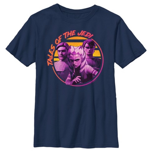 Boy's Star Wars: Tales of the Jedi Distressed Obi-Wan Ahsoka and Anakin T-Shirt - image 1 of 4