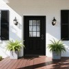 Lirago 36 x 80 Left Hand Inswing Black Fiberglass Front doors with Brickmould 6-9/16" Vinyl Frame Frosted Glass - 3 of 4