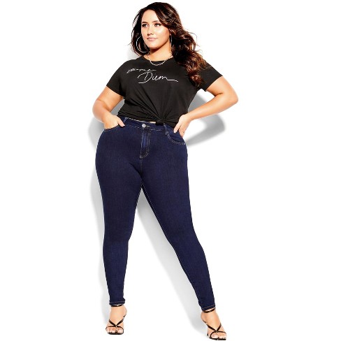 Women's Plus Size Exemplar Jean - ink blue | CITY CHIC - image 1 of 4