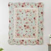 Greenland Home Antique Rose Floral and Pinstripe Print with Dainty Scrolling Floral Throw 50"x60" Blue - 2 of 4