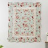 Greenland Home Antique Rose Floral and Pinstripe Print with Dainty Scrolling Floral Throw 50"x60" Blue - image 2 of 4