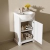 Mshliw 20" French Style Bathroom Vanity with Bulged Ceramic Sink, Freestanding Single Vanity with Soft-Close Door for Small Bathrooms - 4 of 4