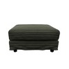 PAGED Corduroy Fabric Wooden Ottoman, Modern Sectional Sofa Footstool Module with High-density Sponge, Vanity Chair for Living Room, Bedroom - 2 of 4