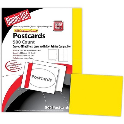 Blanks/USA Timberline Digital Postcard 5 1/2 x 4 1/4 Sunfish Yellow 125/Pack PC35T64SY