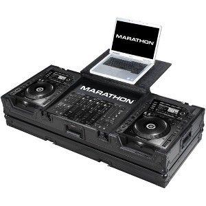 MARATHON COFFIN 2x CD PLYR WHEELS LAPTOP MA-CDJ2K19WLTBLK - 1 of 1