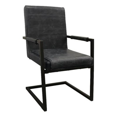 Moti Lloyd Lloyd Arm Chair in Leather Antique Black