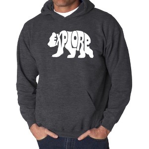 LA Pop Art Explore - Men's Word Art Hooded Sweatshirt - 1 of 4