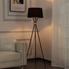 Aukfa 63.2" Modern Tripod Floor Lamp with Linen Shade – Adjustable & Easy to Assemble for Living Room, Bedroom & Office - 3 of 4