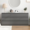 Resenkos Modern Mid Century 6 Drawer Wide Dressers Chests for Bedroom, Chest of Drawer Organizer Grey - 3 of 4