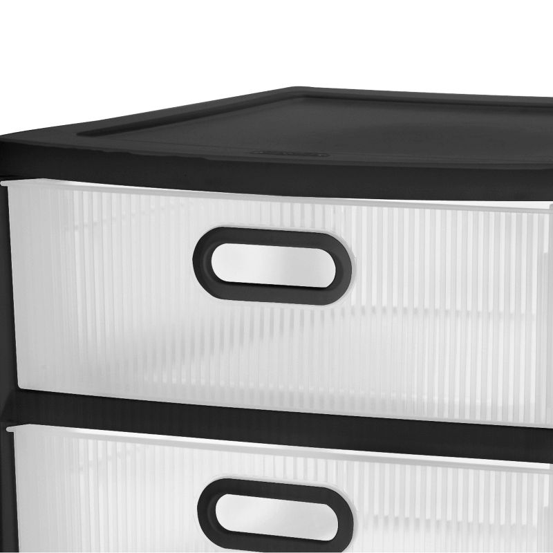 Sterilite Ultra 3 Drawer Storage Cart Black, 6 of 7