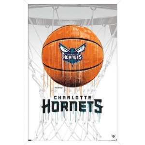 Trends International NBA Charlotte Hornets - Drip Basketball 21 Framed Wall Poster Prints - 1 of 4