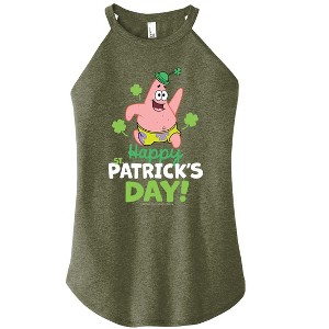 Women's - SpongeBob SquarePants - Happy St. Patricks Day Graphic High Neck Tank - 1 of 4