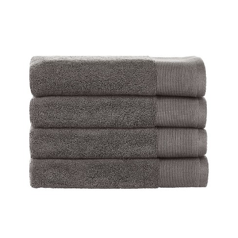 Textured Terry Black Organic Cotton Dish Towels, Set of 2 +