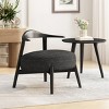 1pc Modern Accent Chair, Soft Fabric Upholstered Seat with Birch Wood Frame, Ideal for Living Room or Bedroom Use - Coolbibila - 2 of 4