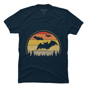Men's Design By Humans Vintage Retro Vampire Bats Halloween Costume By Chos T-Shirt - 1 of 4